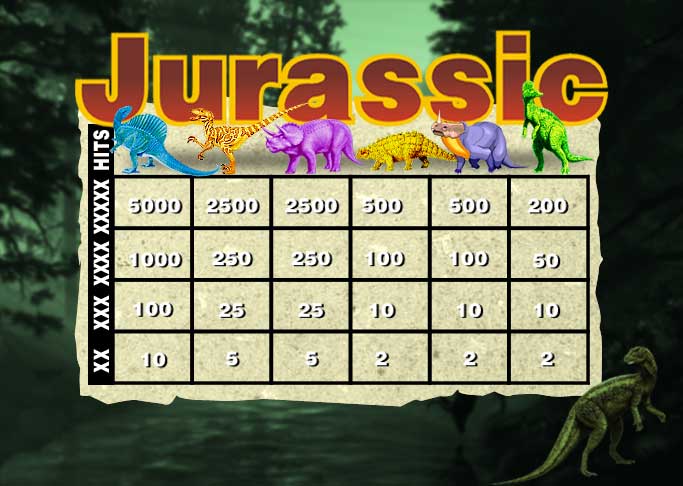 dinosaur slots card